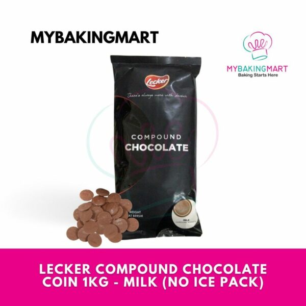 Lecker Chocolate Compound Coins 1kg - Dark / Milk / White - Image 3