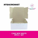 Cake Box White Plain