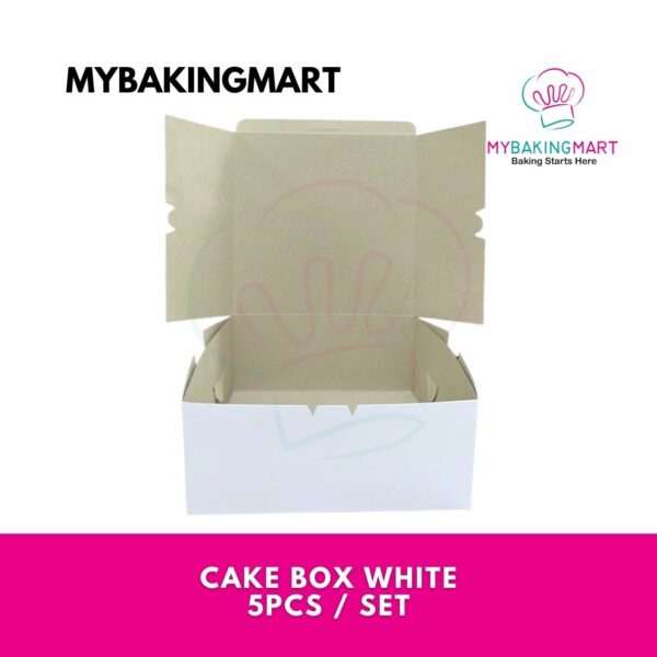 Cake Box White Plain