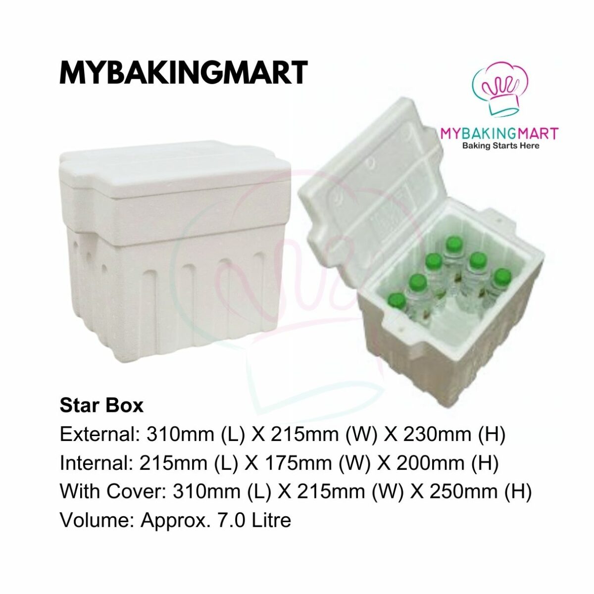 Polystyrene Box / Foam Box Star Box 7 Litre - Tong Ais - Image 2