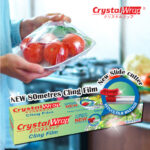 CrystalWrap Cling Film Wrap 80m With Slide Cutter / Catering Film 300m In Cutter Box Crystal Wrap  - Food Wrap - Image 4