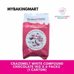 Crazemelt White Compound Chocolate 1kg x 6 (1 Carton)