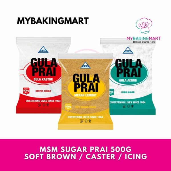 MSM Prai Sugar Gula 500g - Castor/Soft Brown/Icing