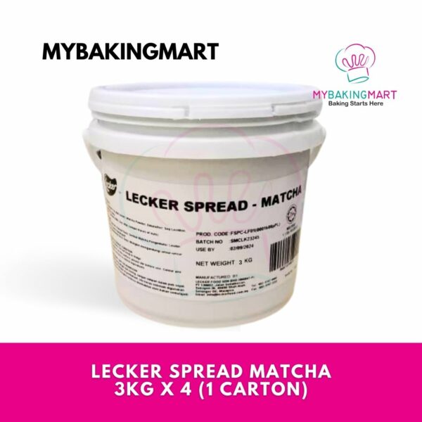 Lecker Matcha Spread 3kg x 4 (1 Carton)