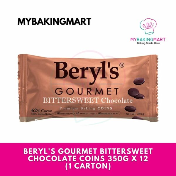 Beryl's Gourmet Bittersweet Chocolate Coins 350g x 12 (1 Carton)