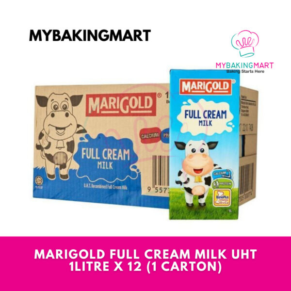 Marigold Full Cream Milk UHT 1 Litre x 12 (1 Carton)
