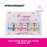 MyFlavor Neon Gel Edible Food Coloring 0.88 Oz (25g) Set of 5 Colours