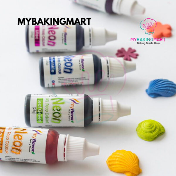 MyFlavor Neon Gel Edible Food Coloring 0.88 Oz (25g) Set of 5 Colours - Image 6
