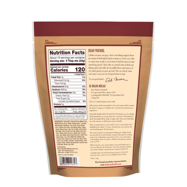 Bob's Red Mill 10 Grain Bread Mix 539g - Image 2
