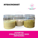 Assorted Spread and Glaze 500G (Repacked) Roxella Bueno Spread/TK Creamy Cheese Glaze/ Master Martini Pistachio Spread