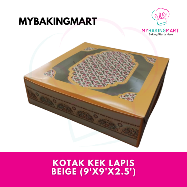 Batik Cake Box/ Kotak Kek Lapis 9X9X2.5 - 5 SETS