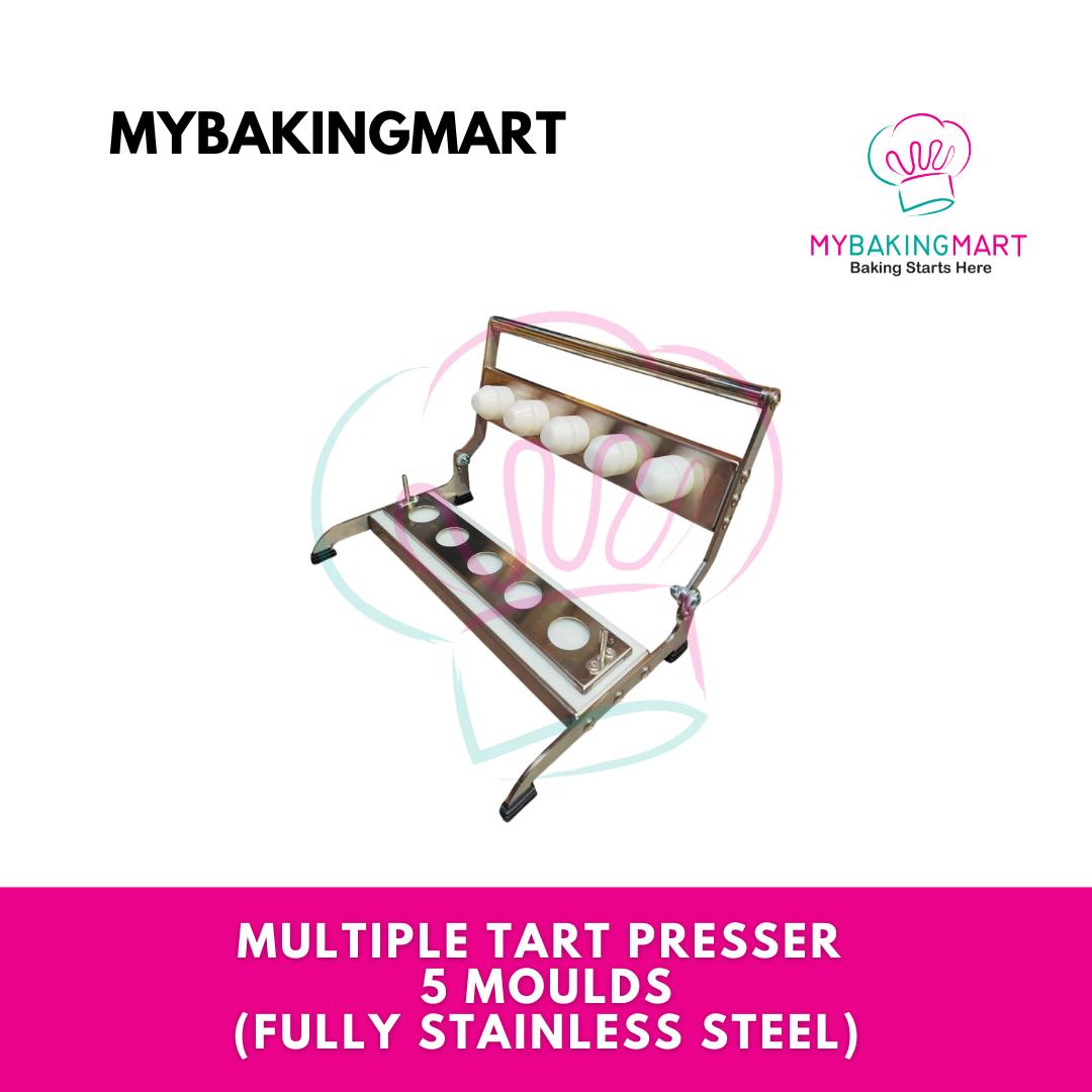 MYBAKINGMART | PRE ORDER: Multiple Tart Presser 3 in 1 / 5 in 1 Moulds (FULLY STAINLESS STEEL)/ Penekan Tart 3/5 Acuan - Image 2